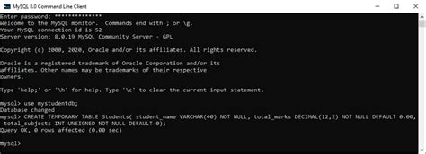 Image result for MySQL Create Temporary Table
