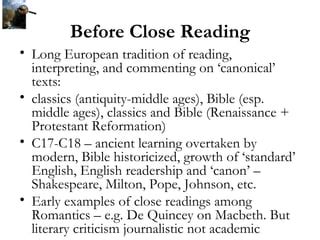 Image result for Close Reading Sample
