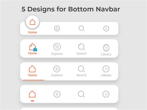 Image result for Bottom Menu UI Design