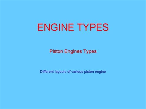 Image result for Piston Engine Types