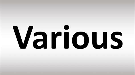 Image result for Various Pronunciation