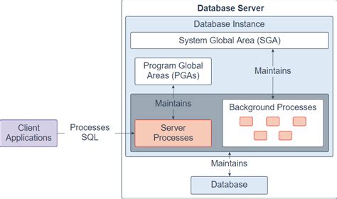Image result for Oracle Database Architecture Simple Diagram