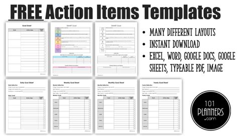 Image result for Action Items List Example with Image