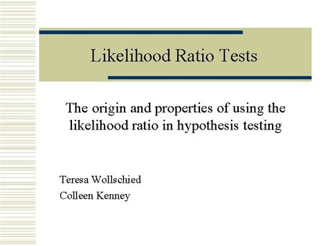 Image result for Likelihood Ratio Hypothesis