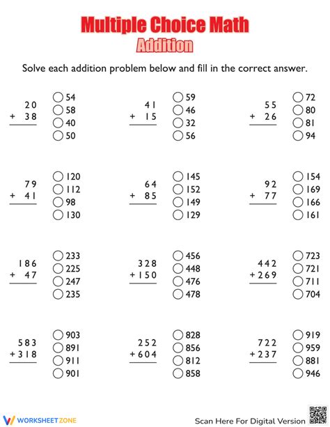 Image result for Multiple Choice Worksheet with Types of Numbers