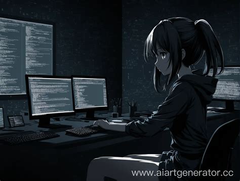 Afbeeldingsresultaten voor Anime About Computer Science Black