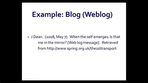 Image result for APA Format Blog Reference