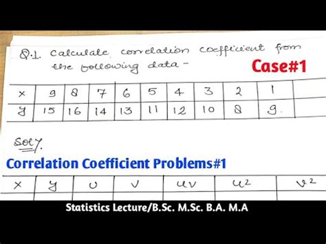 Image result for Correlation Coefficient Example and Solved