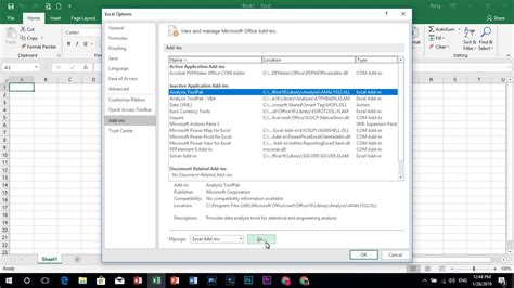 תוצאת תמונה עבור Analysis Add-In Excel