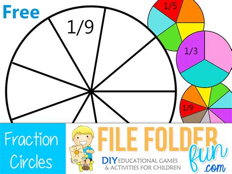 Image result for Fraction Circles Printable