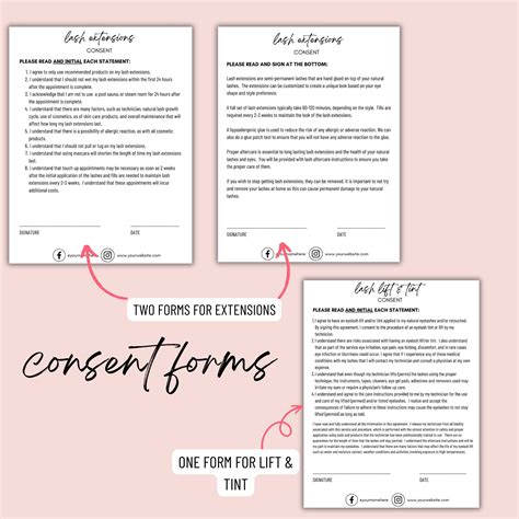 Image result for Lash Extension Consent Form Free Printable