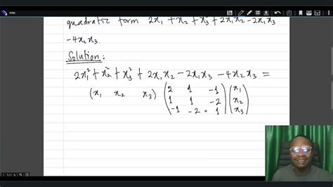 Image result for Quadratic Form Linear Algebra