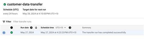 Toradh íomhá ar BigQuery Data Transfer Service