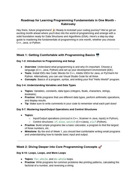 Image result for Basic Programming Road Map