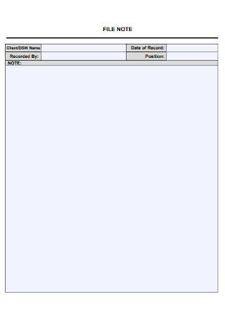 Image result for What Is a File Note