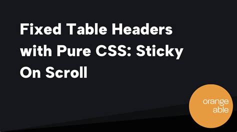 Image result for css sticky table header
