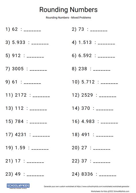 Image result for 3rd Grade Math Worksheets Rounding