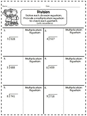 Image result for Division 1 Digit Table Worksheet
