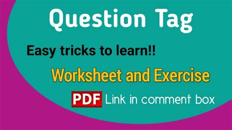 Image result for Question Tag Easy Exercises