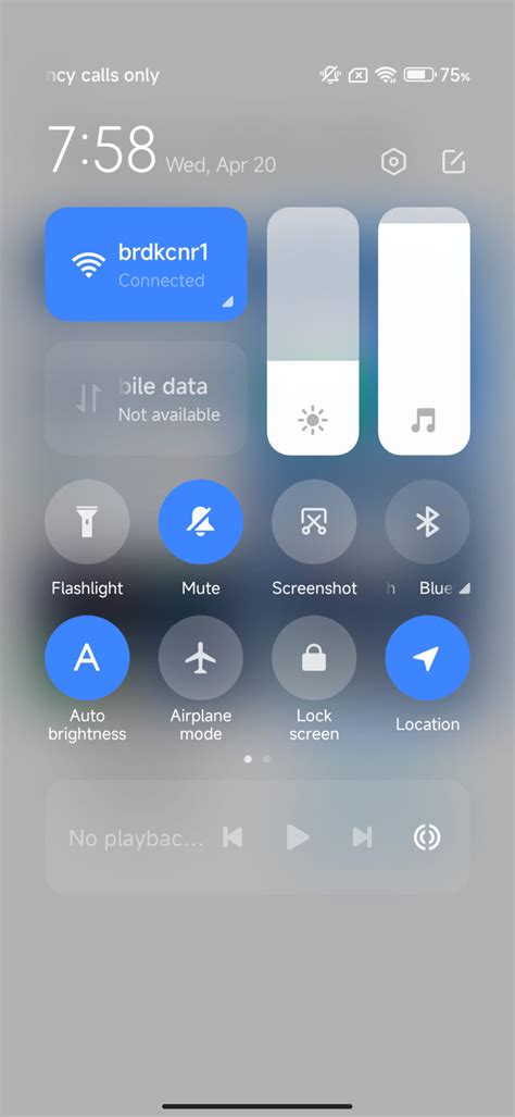 Toradh íomhá ar Android 12 Control Center