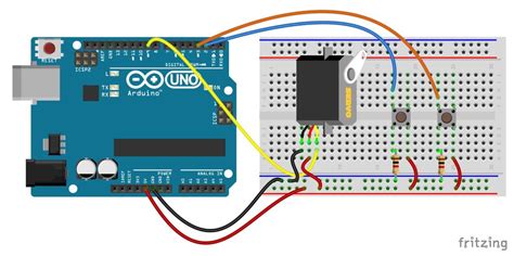 Toradh íomhá ar Ho Switches Servos Controller with Arduino Push Button
