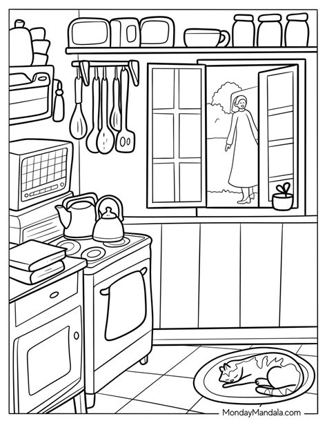 Afbeeldingsresultaten voor Kitchen Coloring Pages Printable