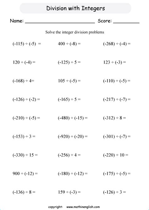 Image result for Form 1 Worksheet On Negative Numbers