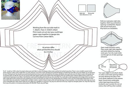 Afbeeldingsresultaten voor 3D Face Mask Pattern PDF