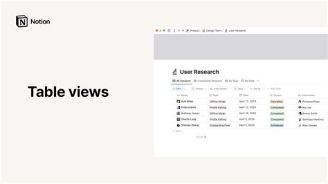 Image result for Table View Database Notion