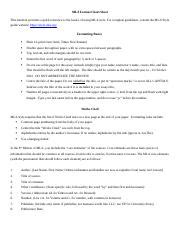Image result for MLA Format Cheat Sheet PDF