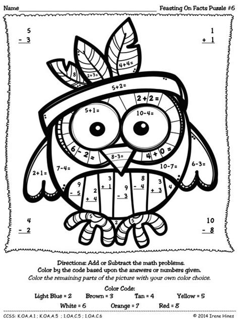 Thanksgiving Math Coloring Pages に対する画像結果