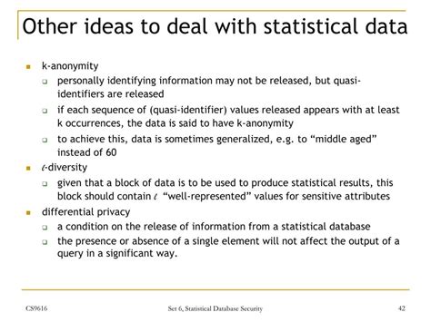 Toradh íomhá ar Statistical Database Security Topics for PPT