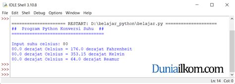 Toradh íomhá ar Tipe Data Float Python