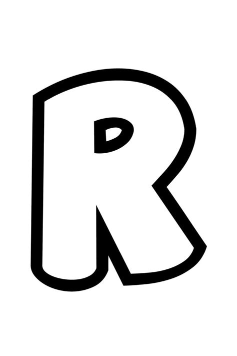 Image result for Printable Bubble Letter R