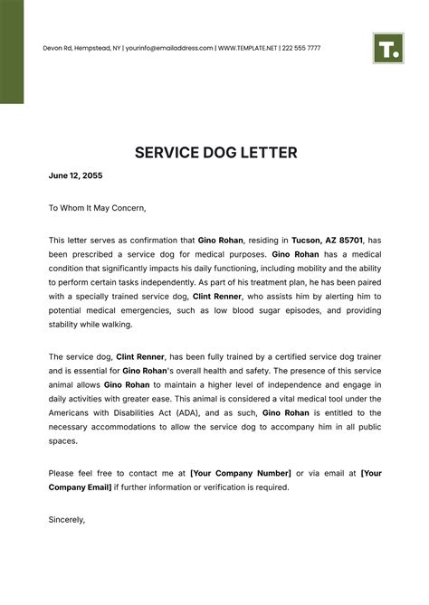 Image result for Service Dog Doctors Note Template