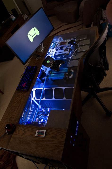 Image result for Inbuilt Computer Console Desk