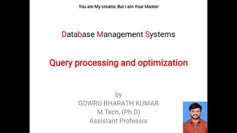 Image result for Query Processing and Optimization in DBMS