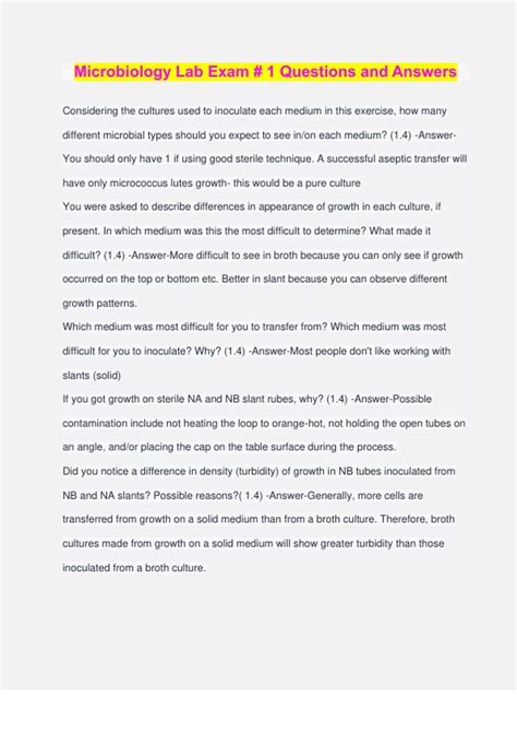 Toradh íomhá ar Microbiology Lab Exam One