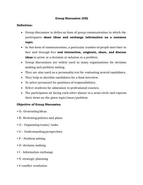 Image result for group Discussion sample