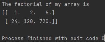 Image result for Factorial Numpy