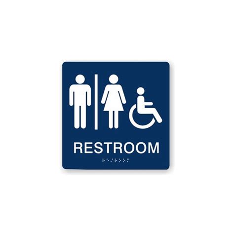 ACCESSIBLE RESTROOM ADA BRAILLE SIGN, 8X8" | Ada Signs