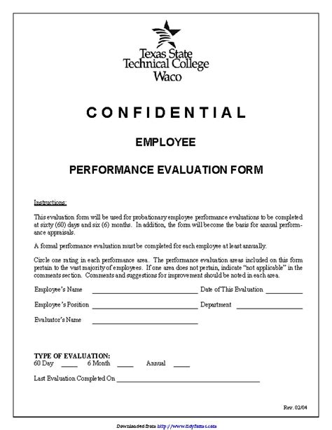 Image result for Sample Employee Performance Evaluation Form