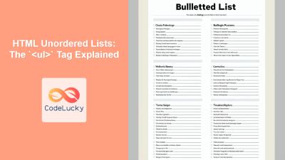 Image result for Unordered List Tag in HTML