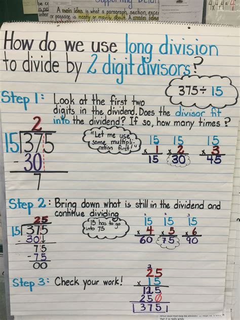 Toradh íomhá ar Double-Digit Long Division Steps Worksheet