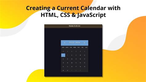 Image result for Calendar Part 2 HTML/CSS JS