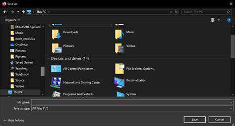 Image result for File Save Dialog Win10