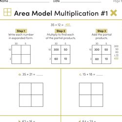 Image result for Area Model Multiplication 5th Grade