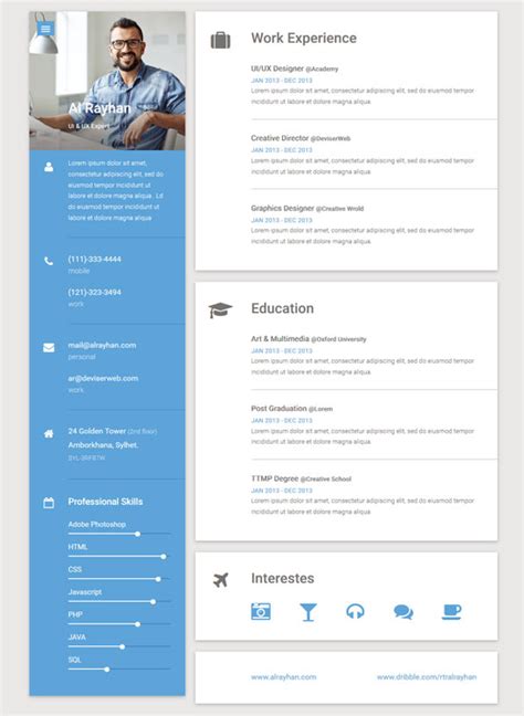 Image result for HTML Code of Developing a CV Template