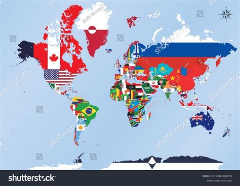 Image result for World Map Modern Flags