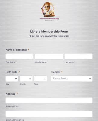 Image result for Examples of Library Form